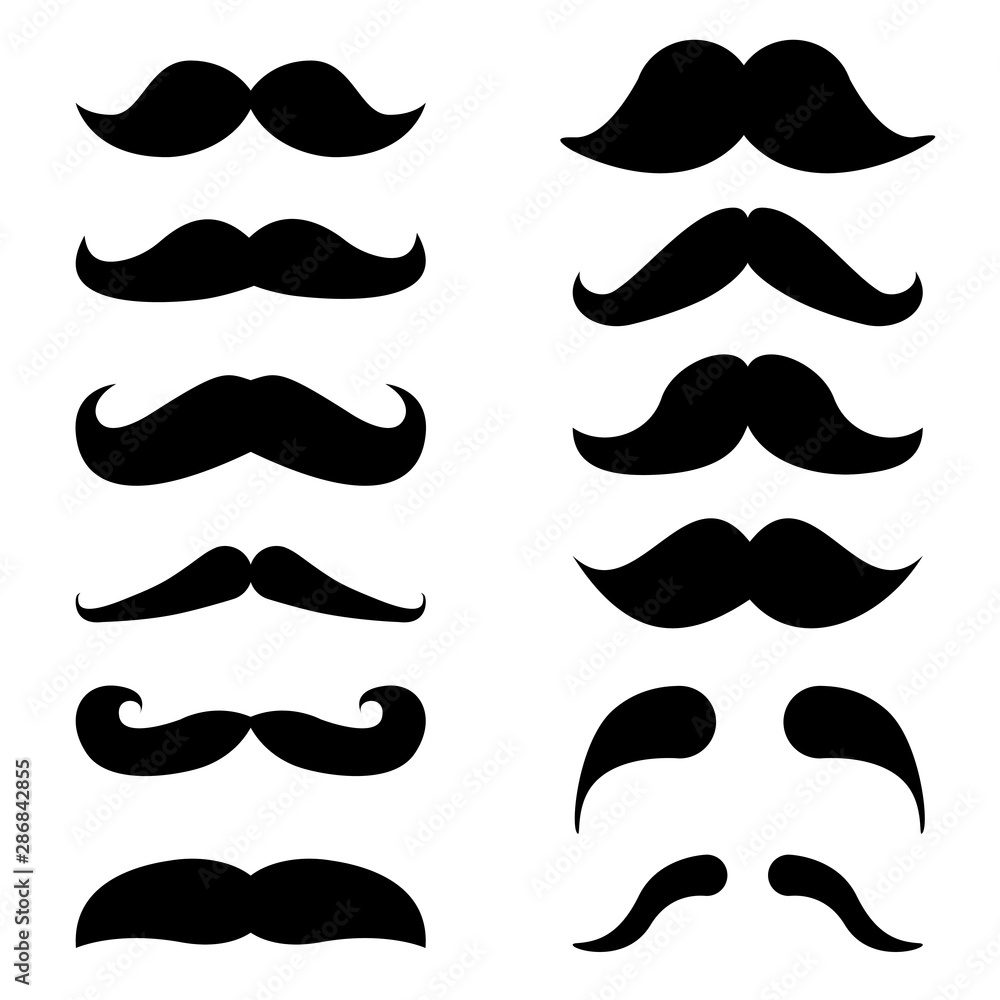 Mustache vector icon set. mustache illustration symbol collection. Mustache vector icon set. mustache illustration symbol collection.