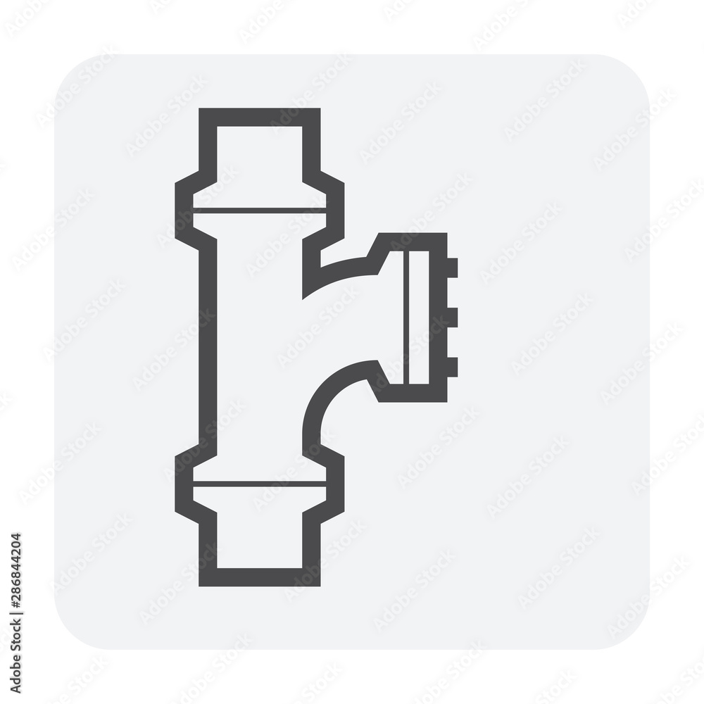 Pipe icon and flange fitting for pipeline connection with valve and other pipe. For transportation liquid or gas i.e.crude, oil, natural gas, sewage, wastewater. Also for plumbing and irrigation. Pipe icon and flange fitting for pipeline connection with valve and other pipe. For transportation liquid or gas i.e.crude, oil, natural gas, sewage, wastewater. Also for plumbing and irrigation.