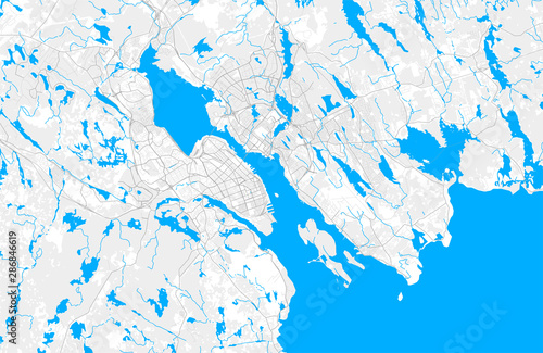 Rich detailed vector map of Halifax, Nova Scotia, Canada