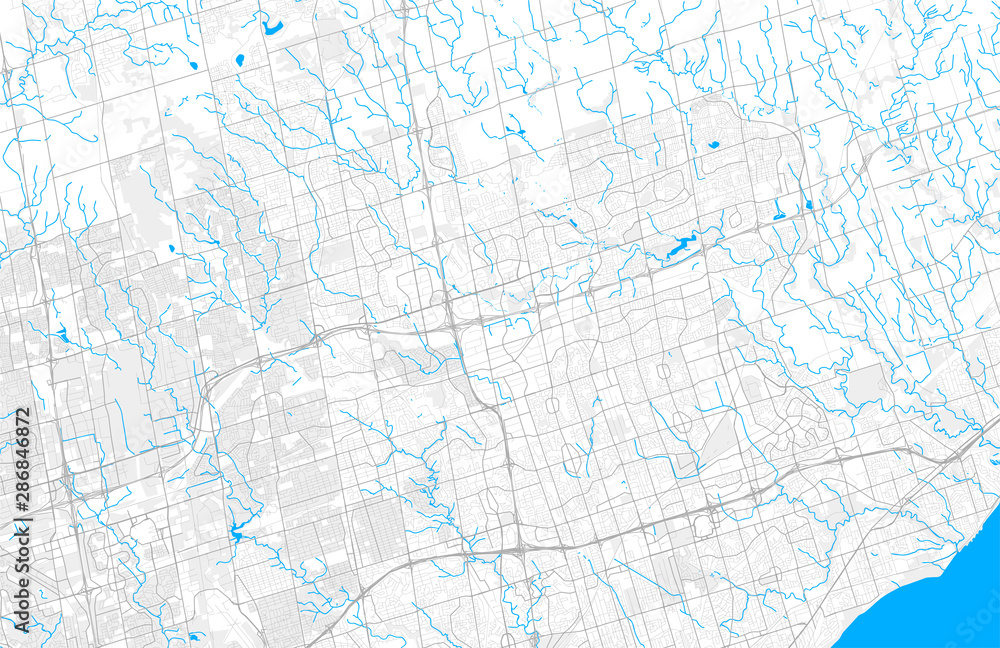 Rich detailed vector map of Markham, Ontario, Canada Rich detailed vector map of Markham, Ontario, Canada