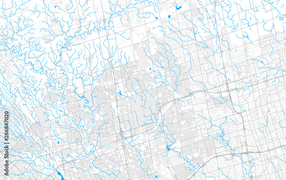 Rich detailed vector map of Vaughan, Ontario, Canada Rich detailed vector map of Vaughan, Ontario, Canada