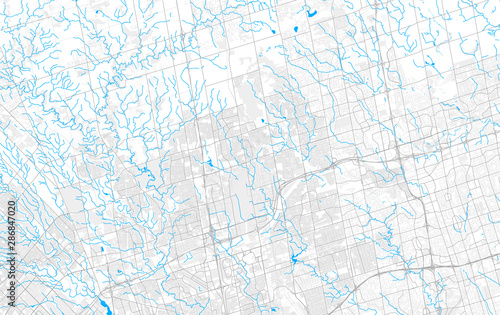 Rich detailed vector map of Vaughan, Ontario, Canada