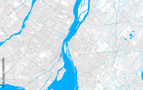 Rich detailed vector map of Longueuil, Quebec, Canada photo