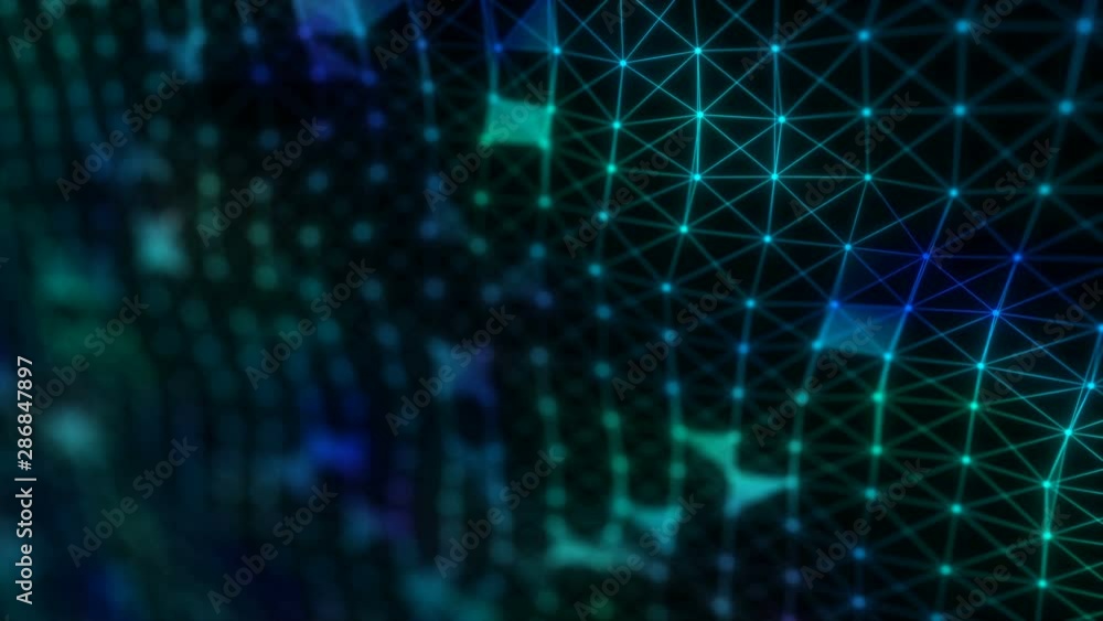Abstract mesh of pulsating geometric objects. This animation can be used for visuals, vj, light presentations or as motion background. Abstract mesh of pulsating geometric objects. This animation can be used for visuals, vj, light presentations or as motion background.