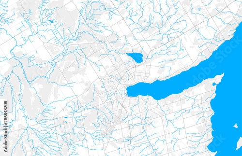 Rich detailed vector map of Barrie, Ontario, Canada photo