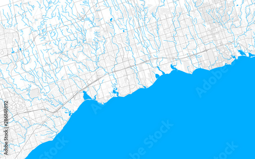 Rich detailed vector map of Ajax  Ontario  Canada