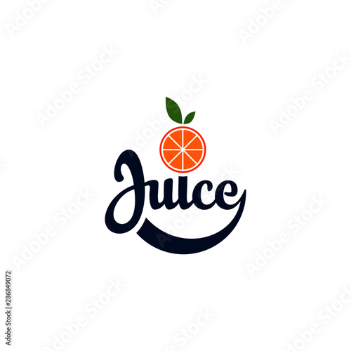Fresh orange juice vector design concept
