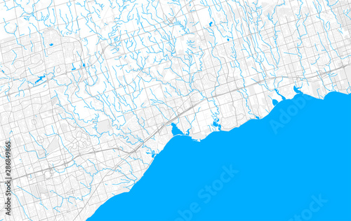 Rich detailed vector map of Pickering, Ontario, Canada