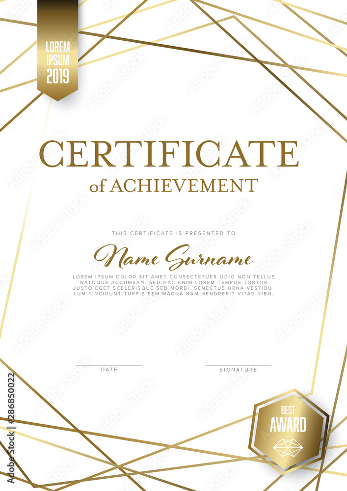 Modern light certificate template layout - obrazy, fototapety, plakaty 