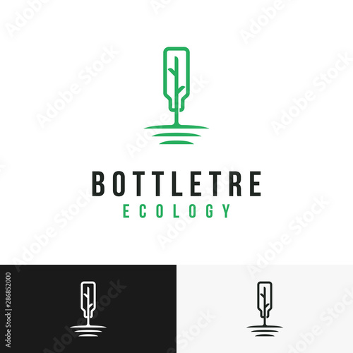 A clever logo design inspiration. It's a combination between tree and bottle plastic that conveys environmentally friendly. It's send message to reuse, recycle and reduce