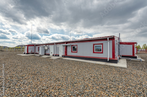 Small industrial one-story building.