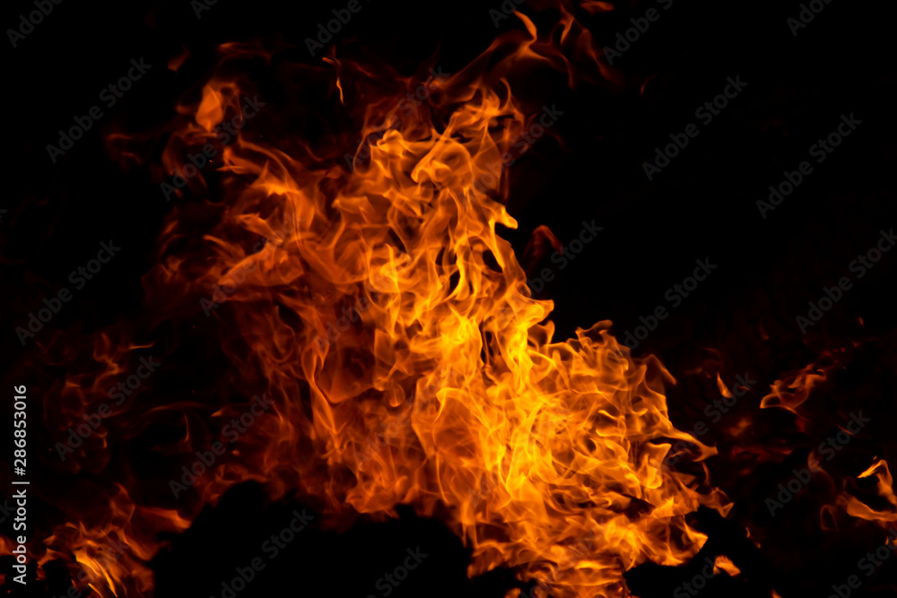 The movement of the flames in the dark The movement of the flames in the dark