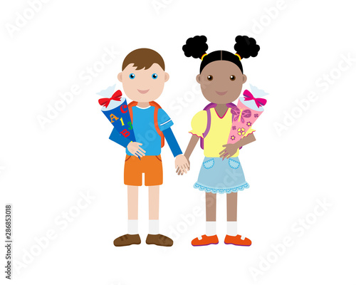 Fototapeta First school day 