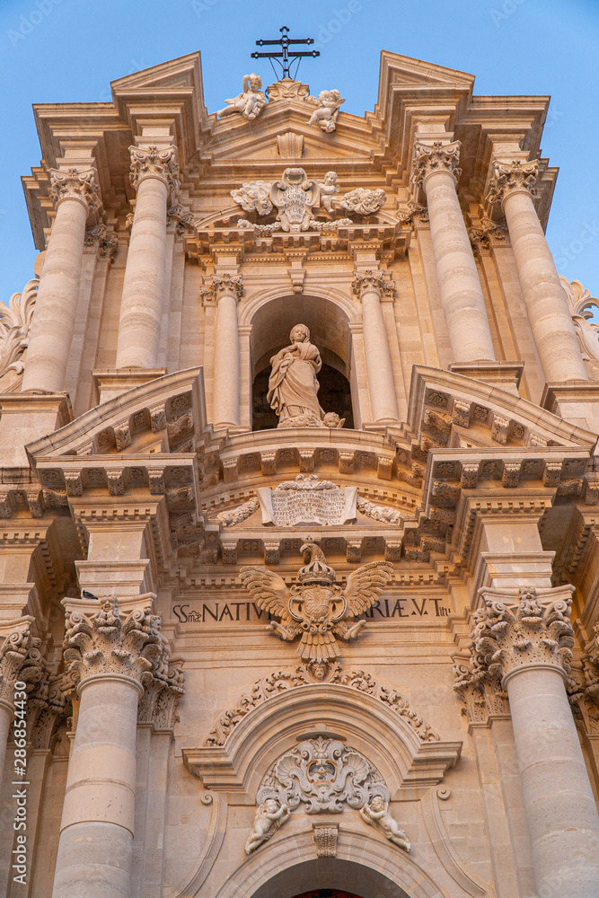 The Cathedral (Duomo) of Ortigia in Syracuse, Sicily, Italy