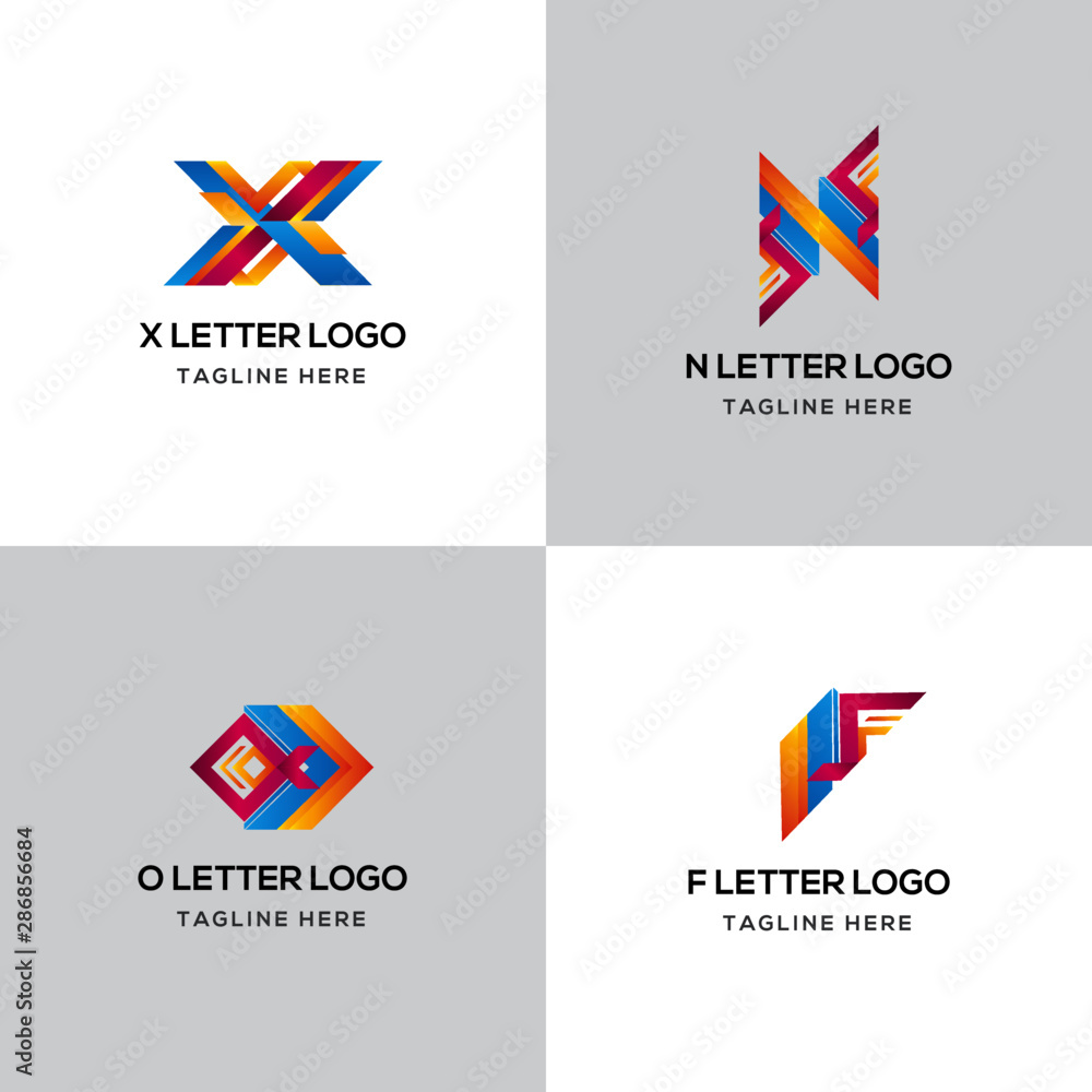 Stylish Letter Colorful Logo Template Design
