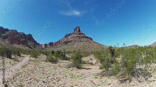 Hiking Trail Into Rugged Black Mountains- Golden Valley Arizona