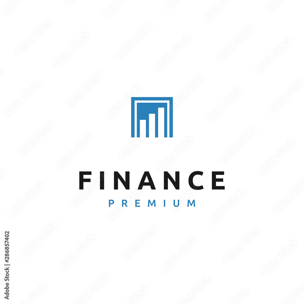 Simple Finance Growth Business Money Graph logo design inspiration