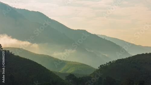 landscape view mountain nature in morning