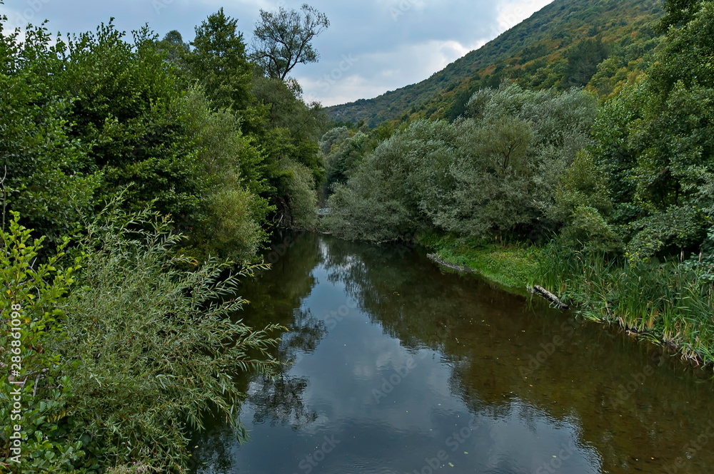 Part of the beautiful valley of Topolnitsa River through Sredna Gora Mountain, Bulgaria Part of the beautiful valley of Topolnitsa River through Sredna Gora Mountain, Bulgaria