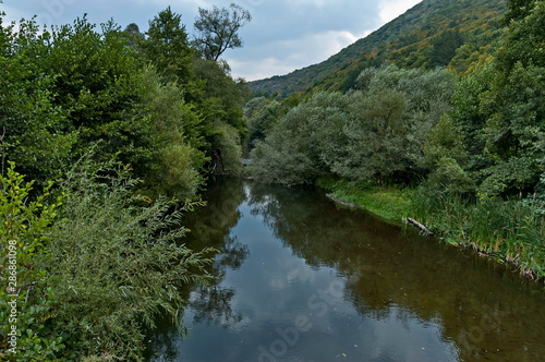 Part of the beautiful valley of Topolnitsa River through Sredna Gora Mountain  Bulgaria   