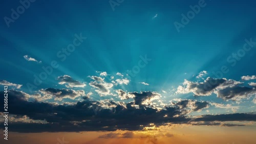 4K Time Lapse Clouds and Sunset