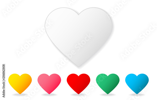 Heart Love Icon Background Set. Love symbol. Valentine. Heart of love. Vector illustration