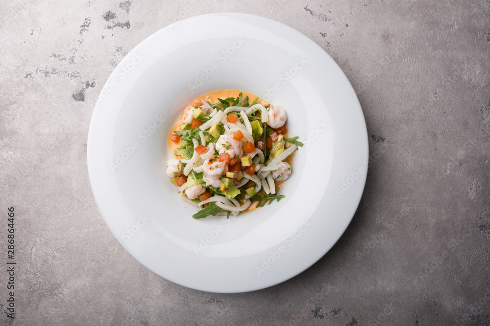 Freshly cooked seafood salad Freshly cooked seafood salad