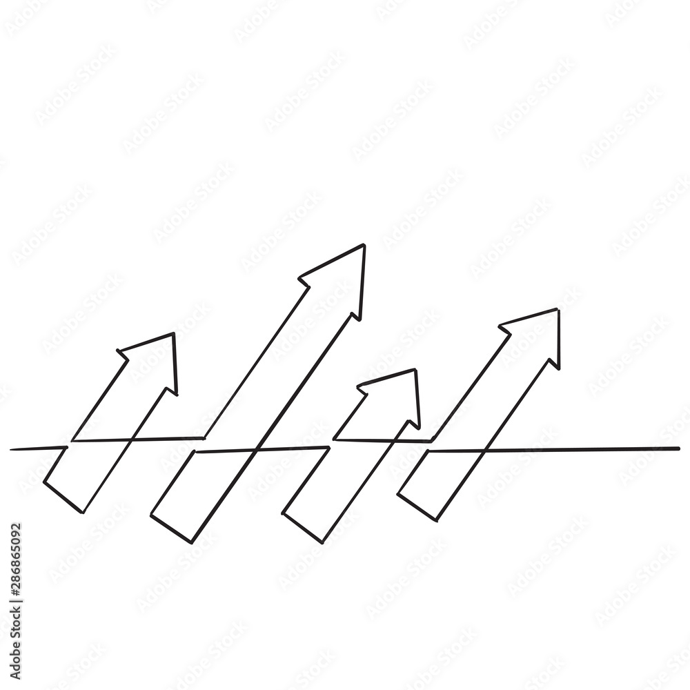 continuous line drawing of multiple arrows handdrawn style continuous line drawing of multiple arrows handdrawn style