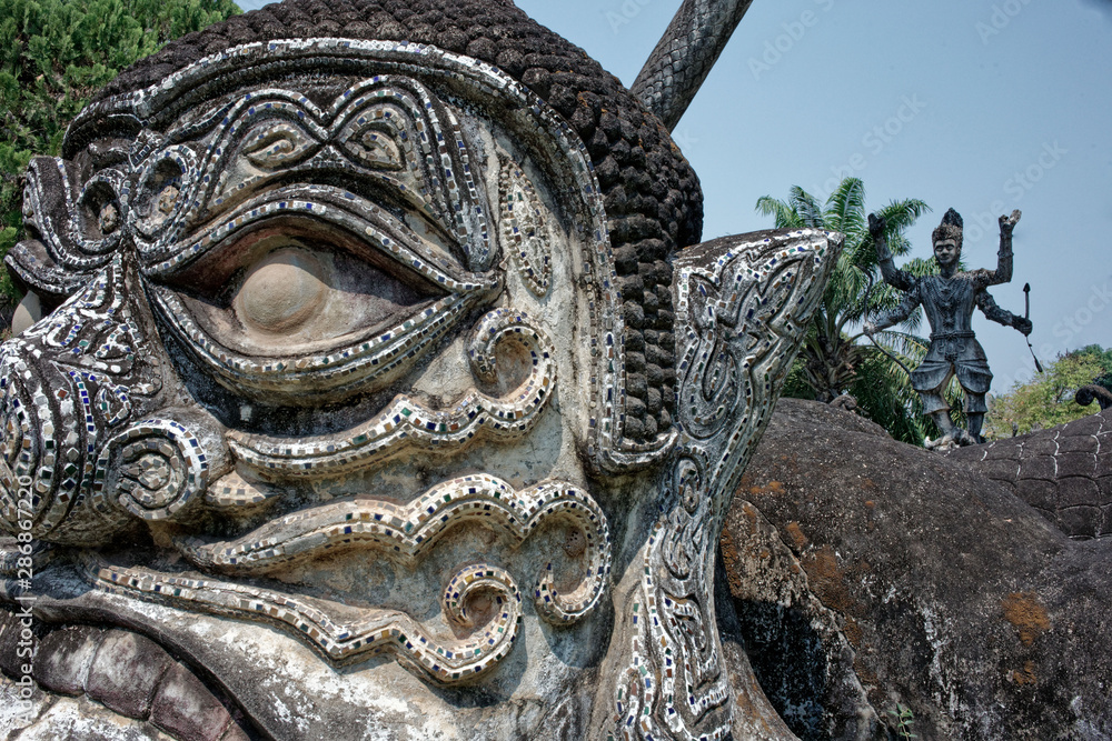 Obraz premium Vientiane Laos: Buddha Park (Xieng Khuan) Sculpture Park