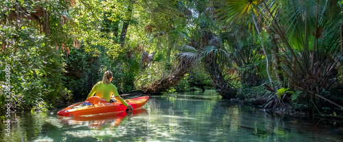 Kayaking on Juniper Springs Creek, Florida © Guy Bryant