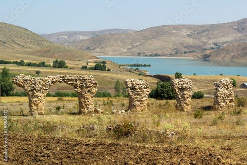 The remains of the 15th Apollonar legion in Satala (Sadak) on the northeastern border of the Roman Empire, Satala, Kelkit, Gumushane, Turkey photo