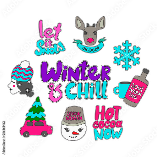 Winter holiday patches