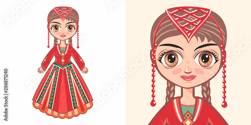 Armenian girl in national costume