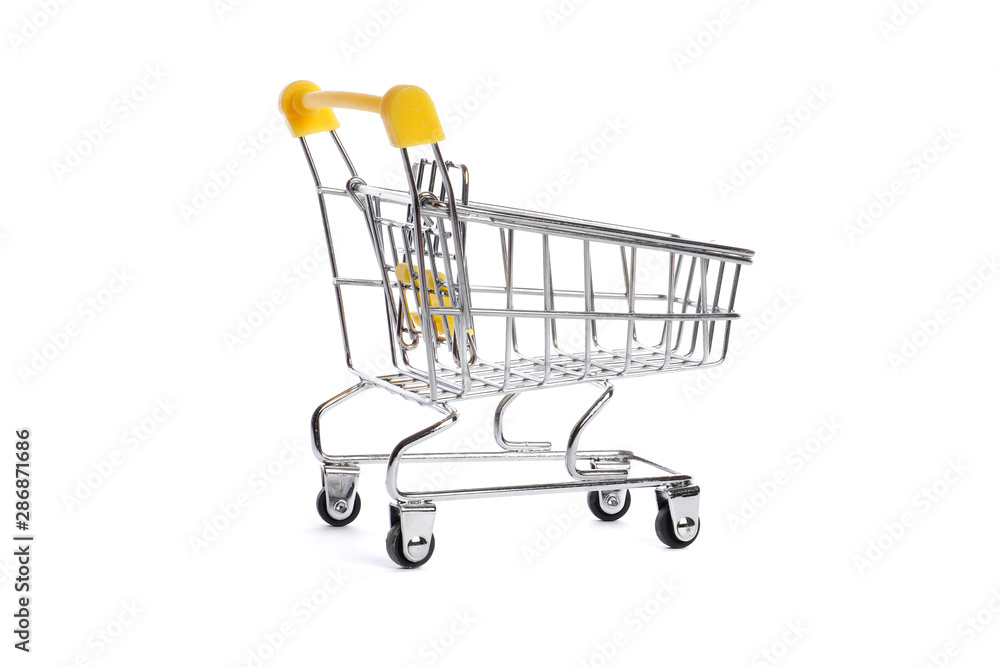 isolate shopping cart on white background isolate shopping cart on white background