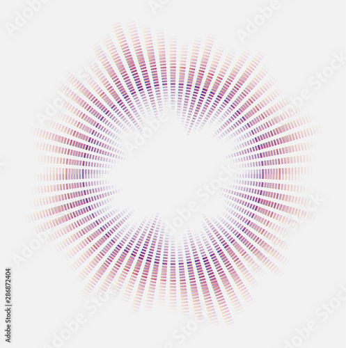 Sound round wave or radio wave vector illustration.