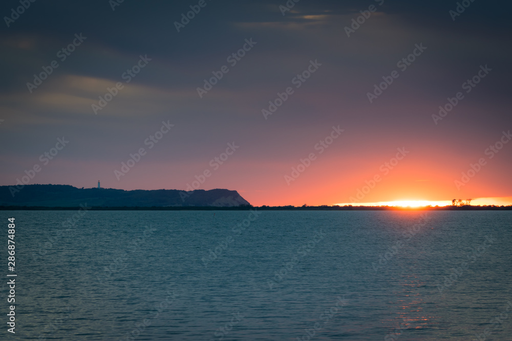 Insel Hiddensee und Ostsee im Sonnenaufgang