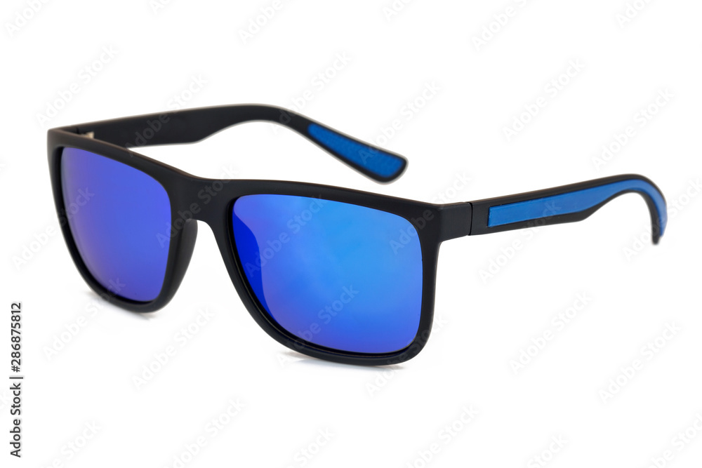 side view of modern sunglasses for man isolated on white background side view of modern sunglasses for man isolated on white background