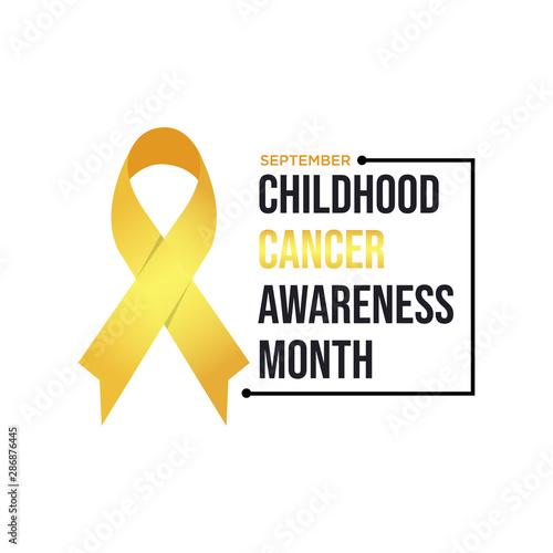 Childhood Cancer awareness realistic ribbon design template