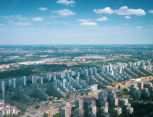 Ariel view of apartments in Belgrade