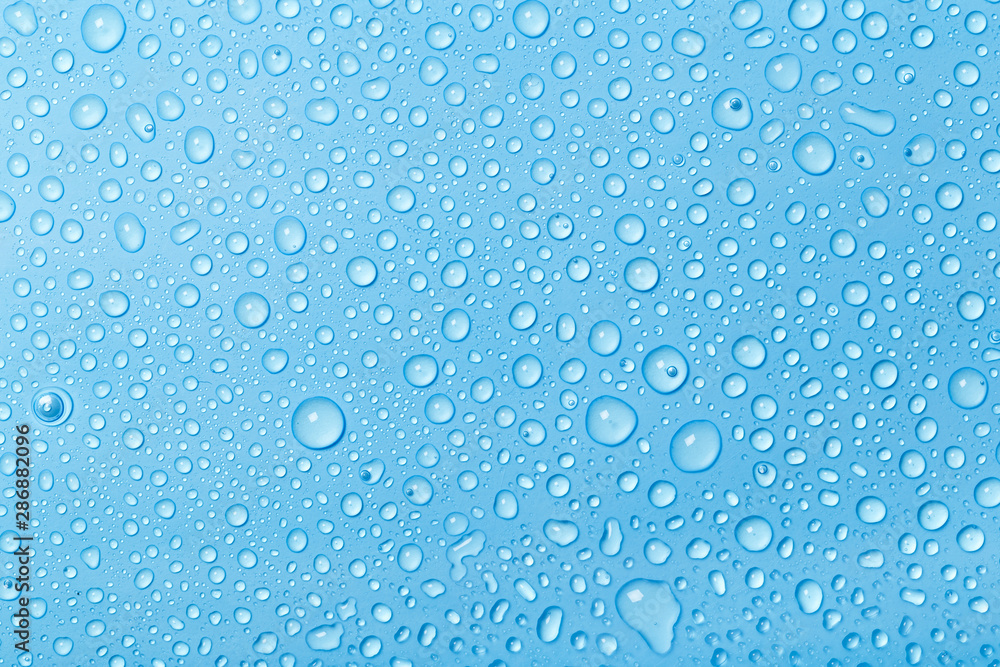 Blue water drops background Blue water drops background