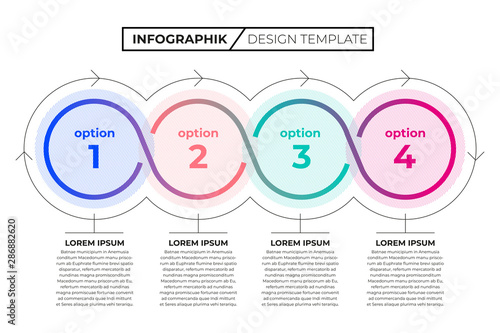Infographic design template - Modern vector illustration with four options or steps - Add your own text