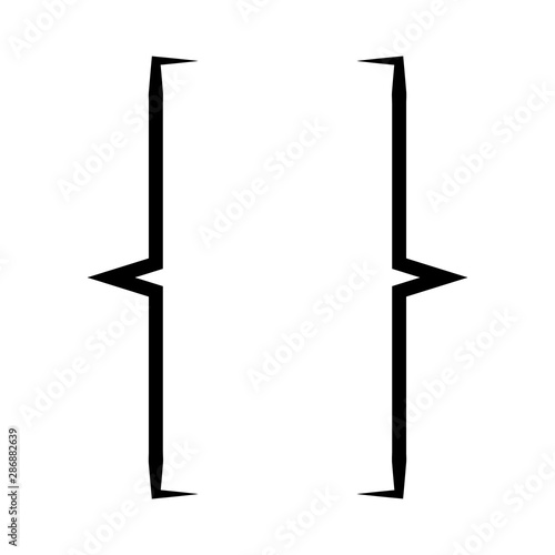 Bracket icon. Web 