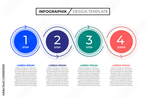 Infographic design template - Modern vector illustration with four options or steps - Add your own text