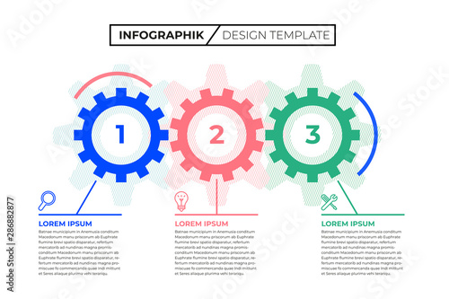 Infographic design template - Modern vector illustration with three options or steps - Add your own text