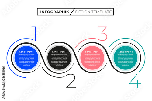 Infographic design template - Modern vector illustration with four options or steps - Add your own text
