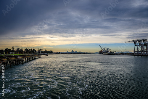 Sunset looking toward San Francisco from the Alameda Ferry © Chris Anderson 