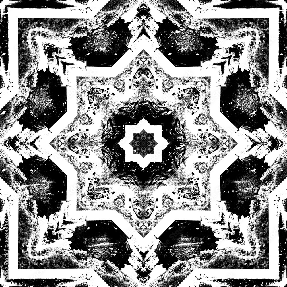 Obraz premium Geometric and abstract background texture design, futuristic background pattern, colorful kaleidoscope background and islamic ottoman art
