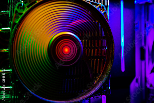 air cooler with colorful light