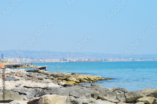 Mediterranean sea in Sicily, Italy.Amazing landscape for typography © Vita