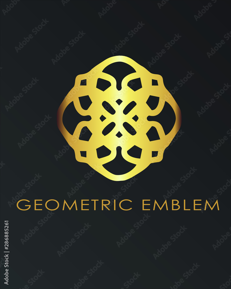 Luxury gold geometric logo